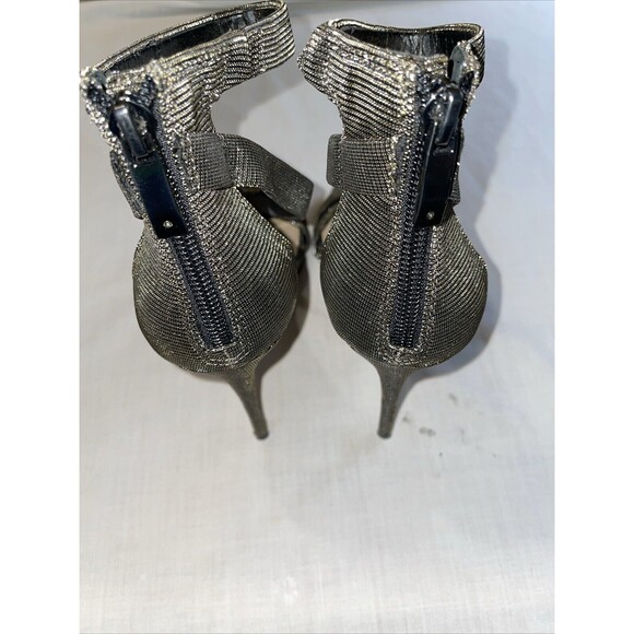 Imagine Vince Camuto Women’s Stiletto Heels Size 6.5 M Pewter Metallic Zip Back - Picture 10 of 12